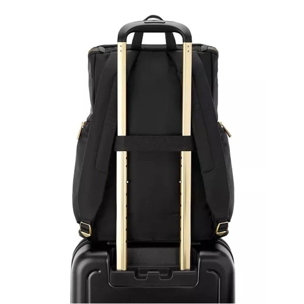 Samsonite Black Men's Travel Backpack with Gold Hardware, women’s bag 🏖️